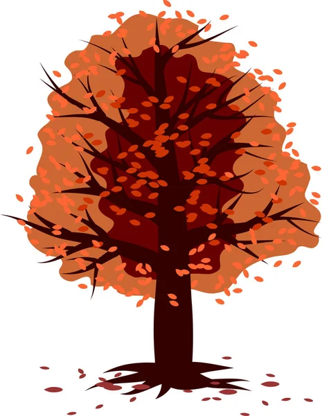 Fall Träd Ikon Vektor Illustration — Stock vektor