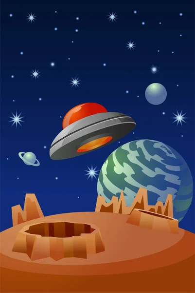 Space Planets Icon Vector Illustration — Stock Vector