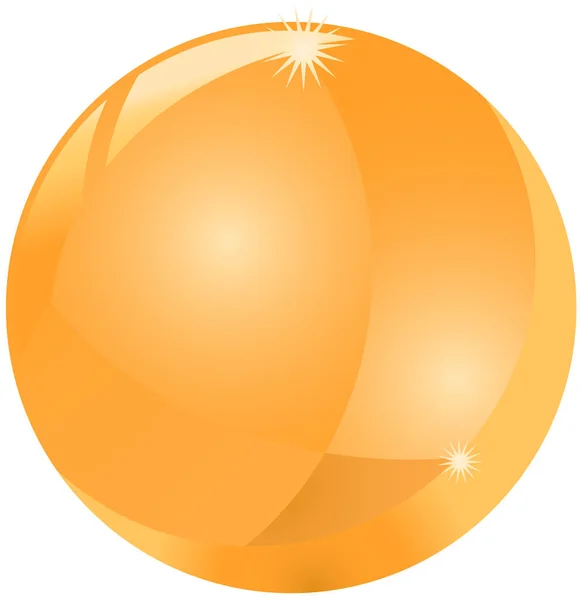 Golden Ball Icon Vector Illustration — Stock Vector