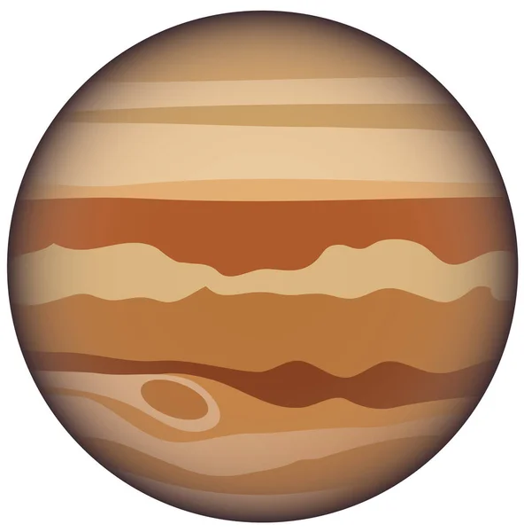 Jupiter Bolygó Ikon Vektor Illusztráció — Stock Vector