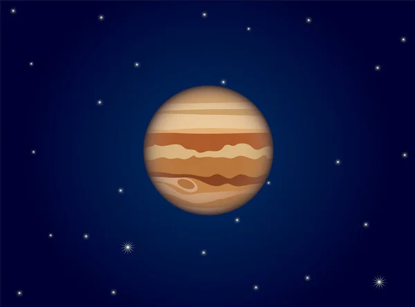 Planeta Jupiter Prostoru Vektorová Ilustrace — Stockový vektor