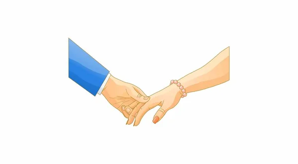 Couple Hands Icon Vector Illustration — Stock Vector