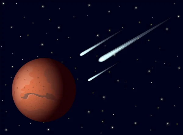 Ikona Komety Mars Vektorová Ilustrace — Stockový vektor