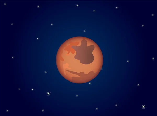 Mars Planeta Icono Vector Ilustración — Vector de stock