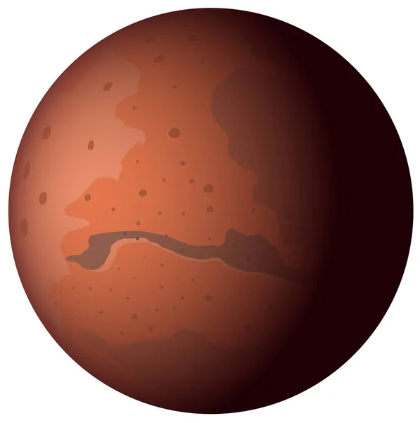 Иконка Планеты Mars Векторная Иллюстрация — стоковый вектор