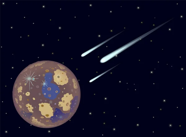 Icoana Planetei Mercur Ilustrație Vectorială — Vector de stoc