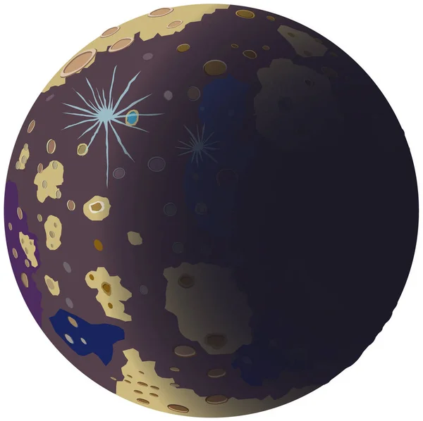 水銀惑星のアイコンベクトル図 — ストックベクタ