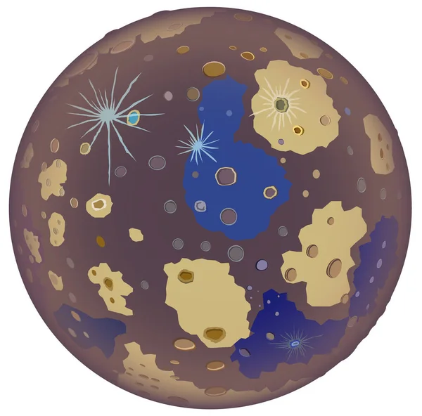 Icono Planeta Mercurio Ilustración Vectorial — Vector de stock