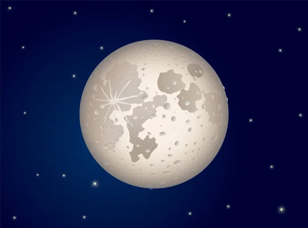 Måne Rymden Ikon Vektor Illustration — Stock vektor