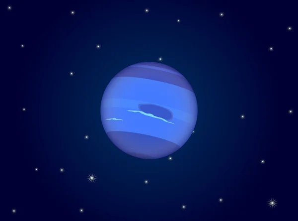 Neptune Planet Icoon Vector Illustratie — Stockvector