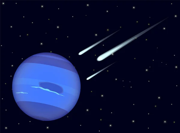 Иконка Планеты Нептун Векторная Иллюстрация — стоковый вектор