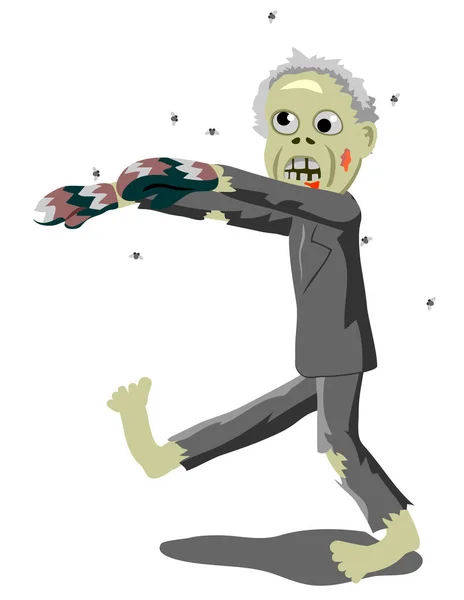 Vektor Illustration Eines Zombie — Stockvektor