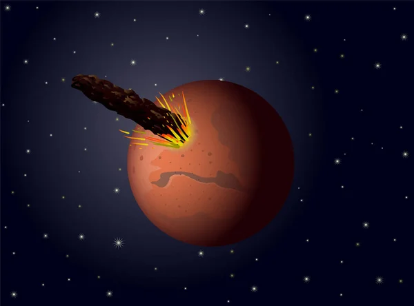 Oumuamua Hit Mars Εικονίδιο Διανυσματική Απεικόνιση — Διανυσματικό Αρχείο