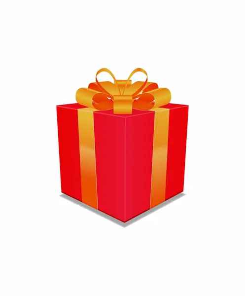 Red Gift Icon Vector Illustration — Stock Vector