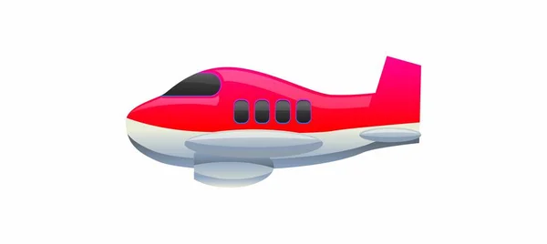 Red Plane Icon Vector Illustration — Stock Vector