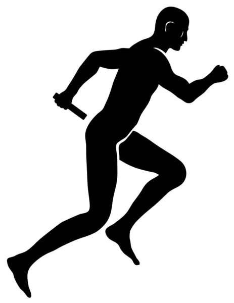 Runner Man Icon Vector Illustration — Stock Vector