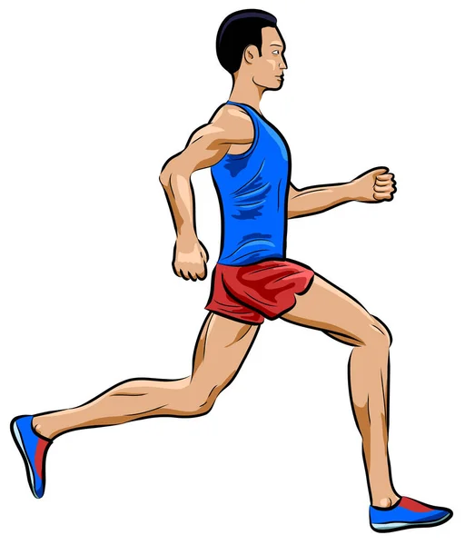 Běžící Muž Ikona Vektorové Ilustrace — Stockový vektor