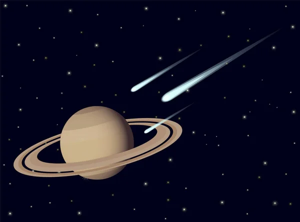 Ikona Saturn Vektorová Ilustrace — Stockový vektor