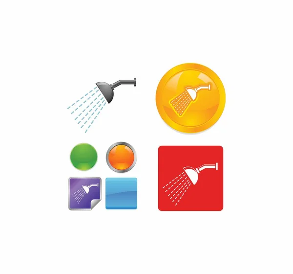 Shower Icon Vector Illustration — Stock Vector