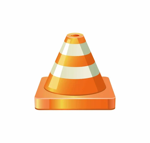 Traffic Cone Icon Isometric Road Sign Vector Icons Web Design — Stock Vector