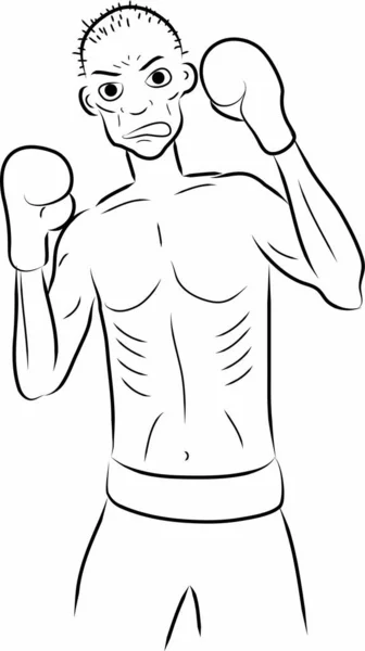 Boxer Icon Vector Illustration — Stock Vector