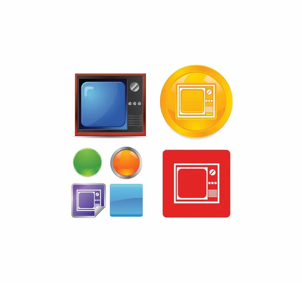 Set Electronic Devices Icons Vector Illustration — Stock Vector