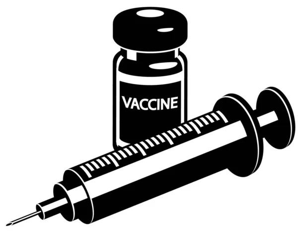 Vaccin Och Spruta Ikon Vektor Illustration — Stock vektor