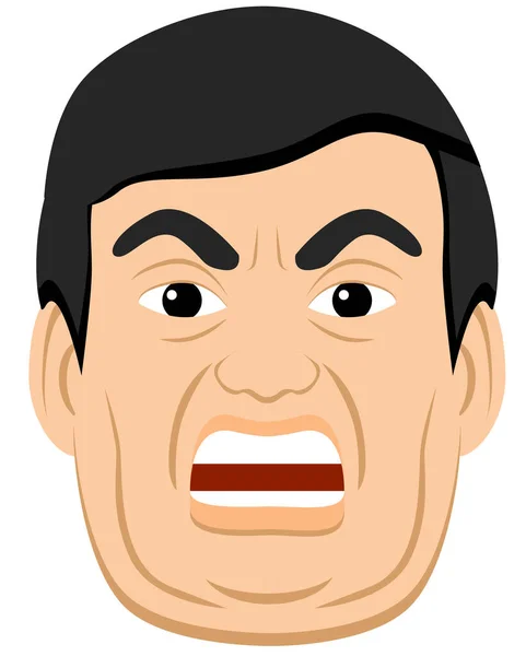Wütend Emoji Man Icon Vektor — Stockvektor