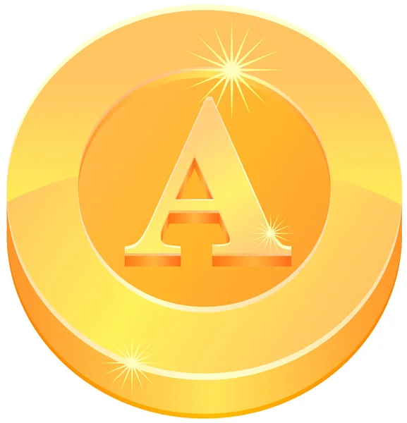 Vector Gold Coin Icon — Stock Vector