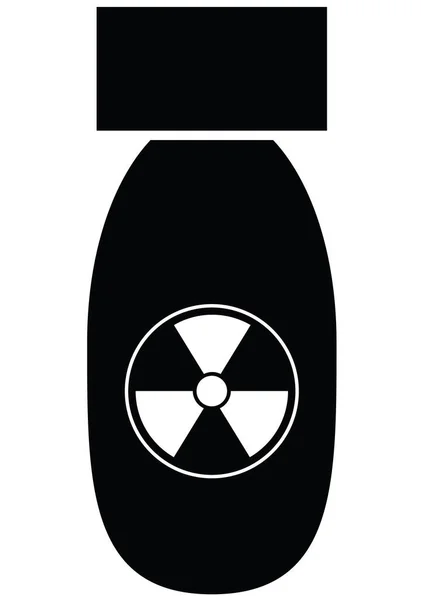 Odizolowana Ikona Sylwetki Lufy Promieniotwórczej — Wektor stockowy