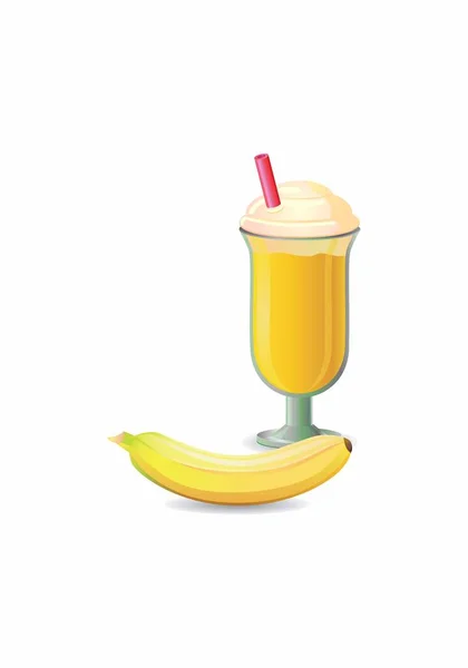 Banana Agitar Ícone Ilustração Vetorial — Vetor de Stock
