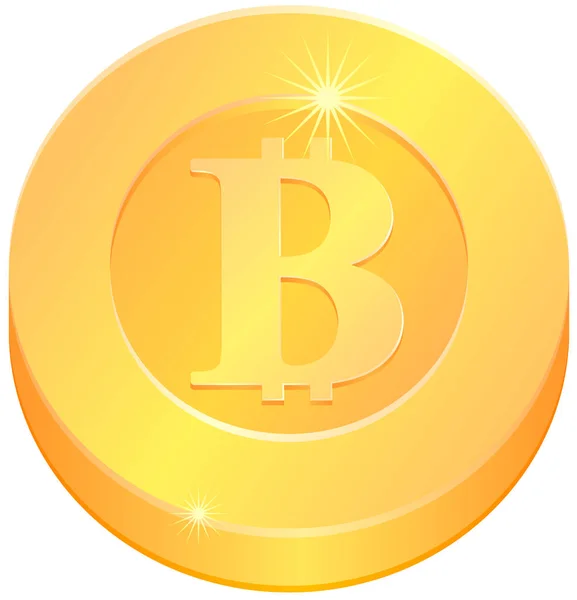 Bitcoin Ikon Vektor Illustration — Stock vektor