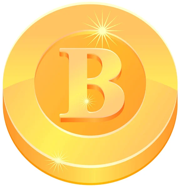 Bitcoin Ikon Vektor Illustration — Stock vektor