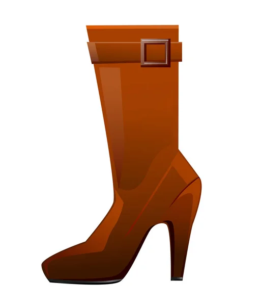 Vrouwelijke Laarzen Icoon Vector Illustratie — Stockvector