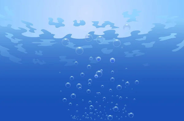 Burbujas Icono Del Agua Del Océano Ilustración Del Vector — Archivo Imágenes Vectoriales