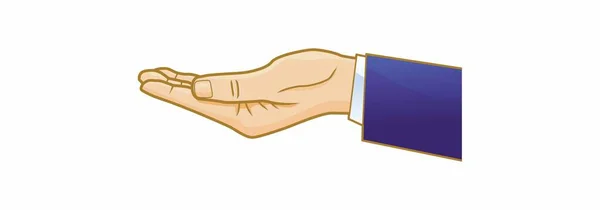 Leere Geschäftsmann Hand Symbol Vektor Illustration — Stockvektor