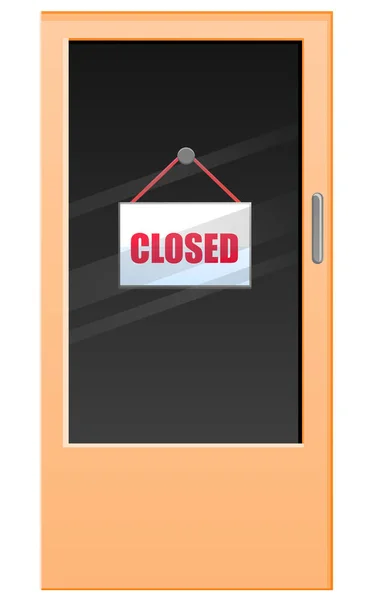 Closed Store Door Icon Vector Illustration — Stock Vector