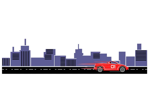 Auto Stadt Fahrzeug Fahrzeug Vektor Illustration Design — Stockvektor