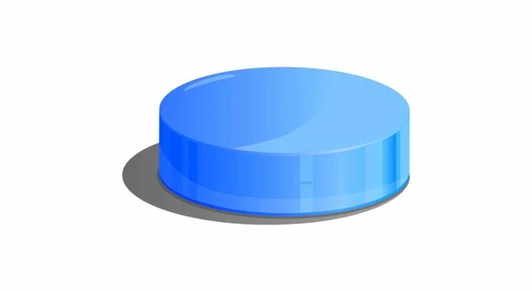 Isometrische Vector Illustratie Blauw Rood Plastic Pil Pictogram — Stockvector