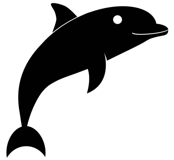Icône Animal Baleine Style Simple — Image vectorielle