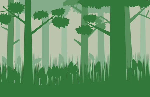 Bezešvé Pozadí Lesními Stromy — Stockový vektor