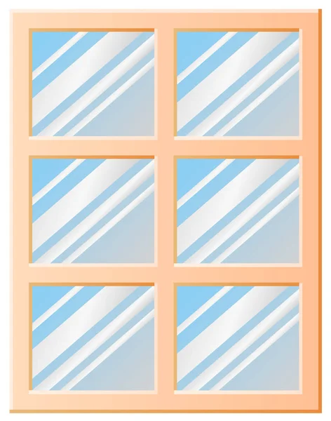 Vektorillustration Eines Weißen Holzfensters — Stockvektor