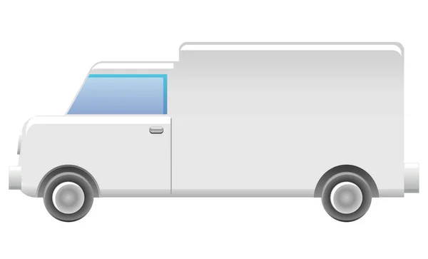 Camion Con Furgone Blu — Vettoriale Stock
