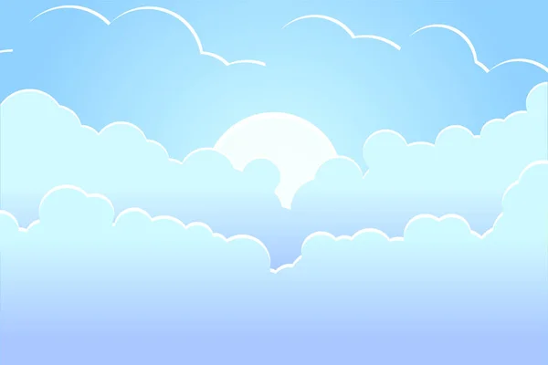 Blue Sky Clouds — Stock Vector
