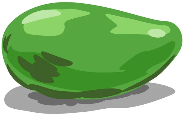 Green Mango Icon Vector Illustration — Stock Vector