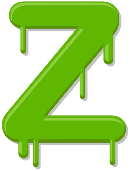 Letter Green Alphabet — Stock Vector