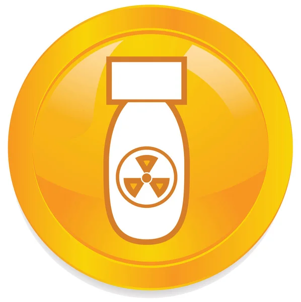 Znak Lufy Zagrożenia Biologicznego Bomba Jądrowa — Wektor stockowy