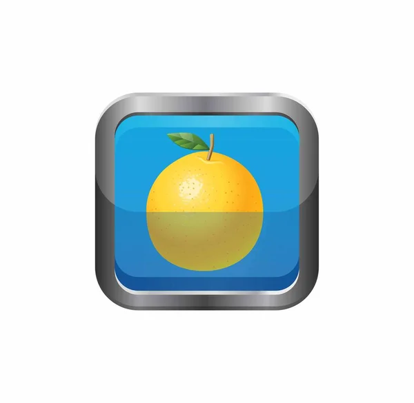 Fresh Lemon Icon Cartoon Style — Stock Vector