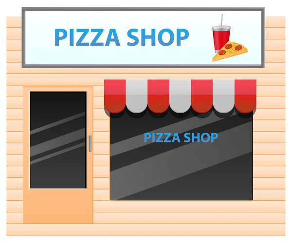 Ícone Loja Pizza Ilustração Vetorial — Vetor de Stock