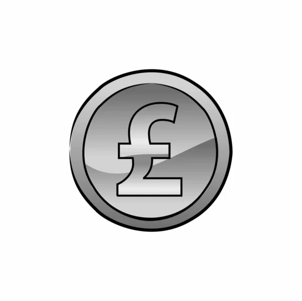 Peníze Mince Izolované Ikona — Stockový vektor